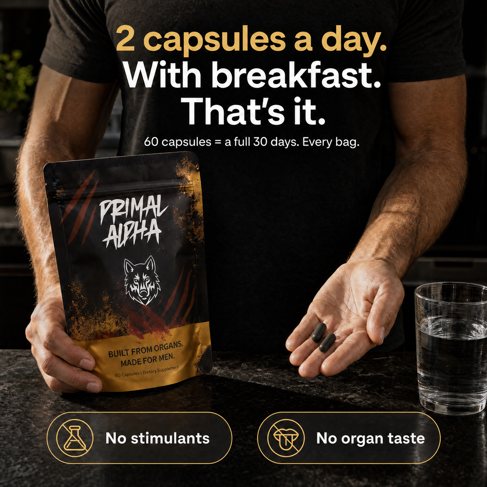 2 capsules a day with breakfast, 60 capsules = 30 days